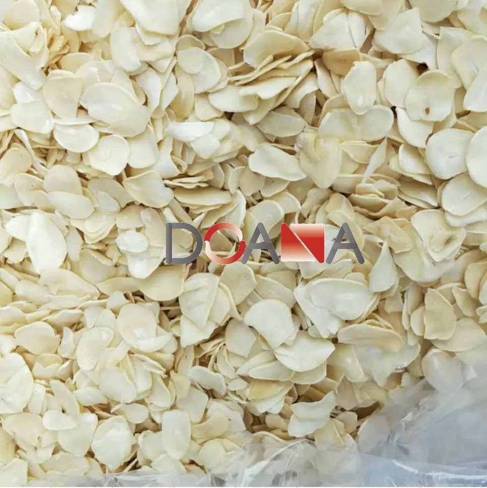 Carton Box Packing Pure Natural Garlic Flakes with and Without Roots Dehydrated Garlic