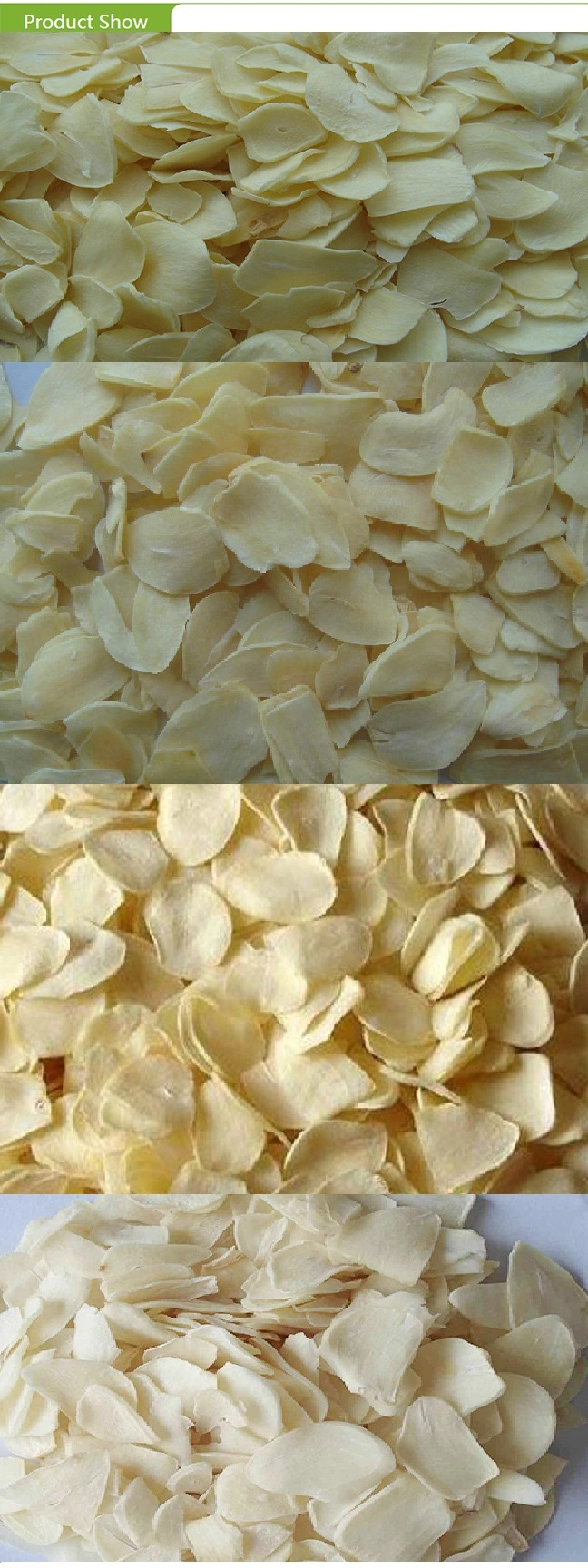 High Quality China Dehydrated Sliced White Garlic with Bulk Retail Packing